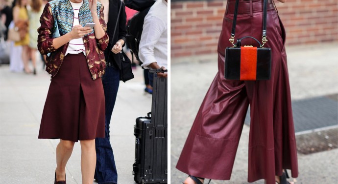 How to Wear Burgundy, the Hot Color for Fall