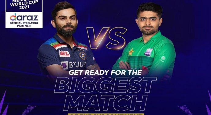 1 Crore+ People are watching the High-Octane Match of Asia’s Biggest Rivals ‘Pak Vs India’ on Daraz’s Live Stream.