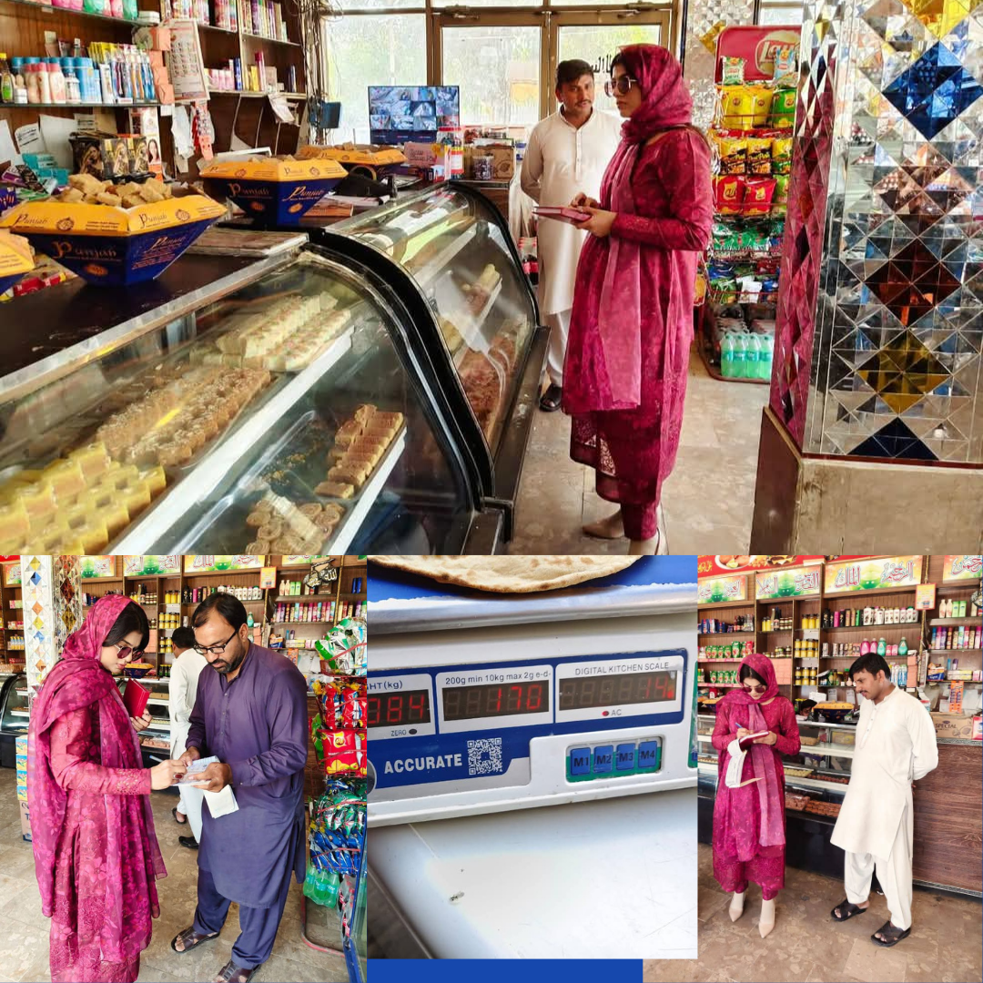 Assistant Commissioner Chichawatni Miss Nurjis Khatoon jaffri took action against bakery owners, imposed several fines for violations,
