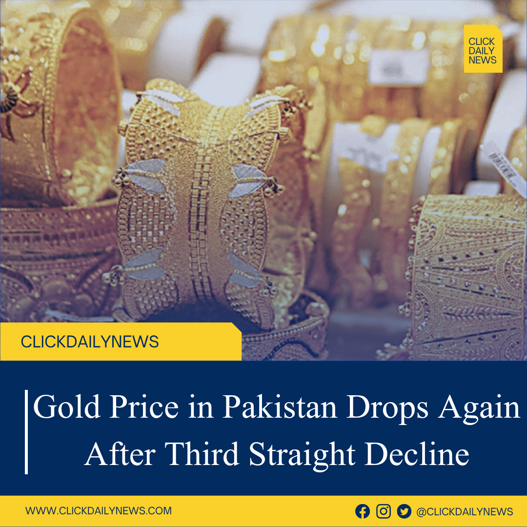 Gold Price in Pakistan Drops Again After Third Straight Decline