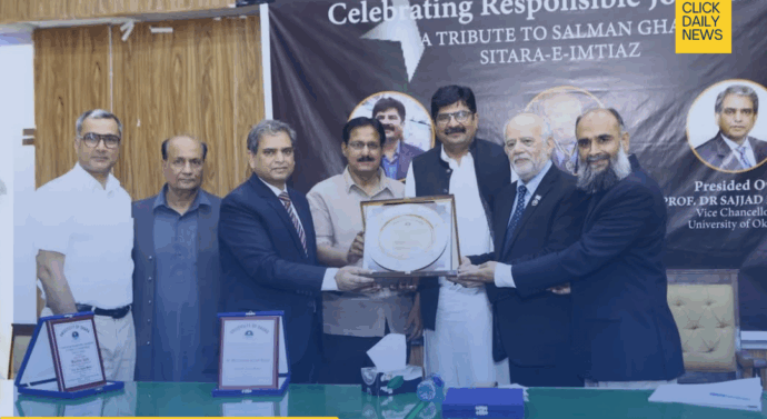 University of Okara pays tribute to Salman Ghani for winning Civil Award