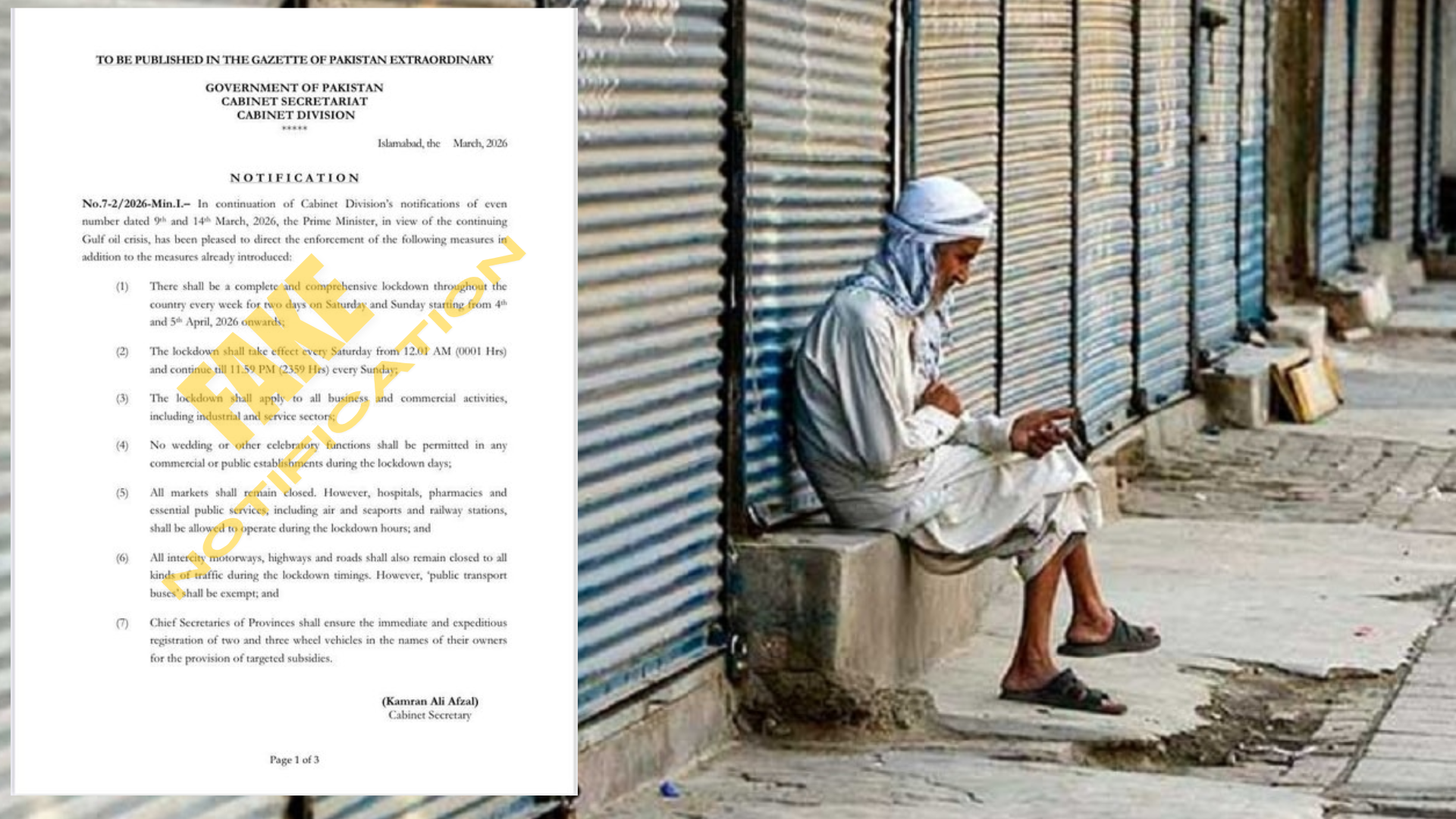 Smart Lockdown Rumors in Pakistan Declared False